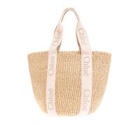Chloé - Woody Large Shopper Bag - Femme - Sacs - Beige - Taille: ONE Size