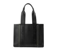 Chloé - Woody Medium Leather Tote - Femme - Sacs - Noir - Taille: ONE Size