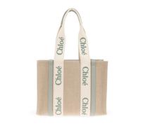 Chloé - Woody Medium sac shopper - Femme - Sacs - Beige - Taille: ONE Size