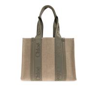 Chloé - Woody Medium Shopper Bag - Femme - Sacs - Beige - Taille: ONE Size