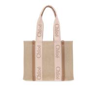 Chloé - Woody Medium Shopper Bag - Femme - Sacs - Beige - Taille: ONE Size
