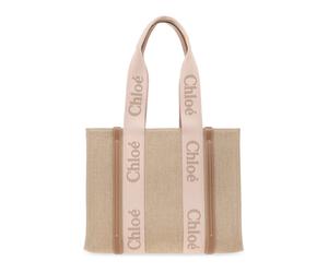 Chloé - Woody Medium Shopper Bag - Femme - Sacs - Beige - Taille: ONE Size