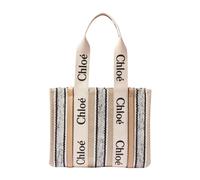 Chloé - Woody Medium Tote Bag - Femme - Sacs - Beige - Taille: ONE Size