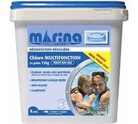 Chlore 4 actions galets pour piscine 10 m³ 4,32 kg - Marina Blanc G