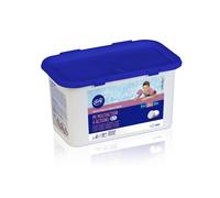 GRE 76007NB - Chlore Multiactions 4 Actions en Galets : Désinfection, Anti-algues, Floculant et Stabilisateur. Traitement et Nettoyage Complet des piscines. Galets de 250 g, 1 kg.