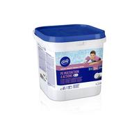 GRE 76006NB - Chlore Multiactions 4 Actions en Galets : Désinfection, Anti-algues, Floculant et Stabilisateur. Traitement et Nettoyage Complet des piscines. Galets de 250 g, 5 kg.