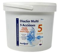 Chlore 5 Actions Galets de 200G 5KG - Chlore Multi Actions Piscine - Traitement Tout-en-Un