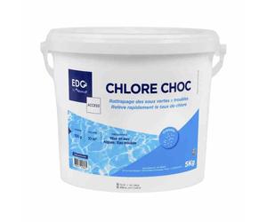 Chlore Chloc Piscine - EDG ACCESS - Granulés - Seau 5kg - Spécial Piscine Eau Verte