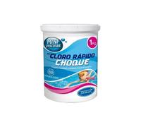 Chlore de choc - Générique - 1kg - Désinfectant pour piscine - Utilisation sécurisée des biocides - Blanc
