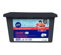 Chlore lent - GRE - Galets - 1 Kg - Galets 250 g - Formule 0 % acide borique