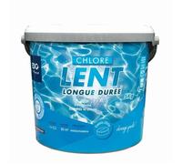 EDG - Chlore Lent Piscine - Chlore Permanent - Désinfection Longue Durée - Galet 250 g - Seau 5 kg- EDG by AQUALUX International