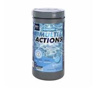 Chlore Multi-Actions Piscine - Galets 250g - Boîte de 1kg - Désinfectant, Anti-algues, Floculant, Stabilisant, pH - EDG by AQUALUX