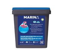 Chlore 4 actions galets pour piscine 10 m³ 4,32 kg - Marina Blanc