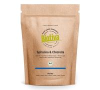 Chlorella et Spiruline en poudre Bio 100g - Algues - vegan - Chlorella Vulgaris - Mis en bouteille et contrôlé en Allemagne - Biotiva