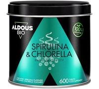 Chlorella Bio + Spiruline Bio Comprimés - 600 Comprimés - 3000mg par Dose Journalière - Anti Fatigue & Immunité Adulte - Phycocyanine & Protéines - Vegan - DETOX - Sans Additif - Certifié Bio