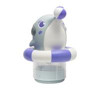 Chlorine Tablet Floater, Pool Chlorinator Dispenser, Cartoon Animal Floating Decor, Grey, Efficiency Design, Spa Pool Hotel Use, Ideal for Parties Relaxation and Water