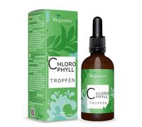 Chlorophylle Liquide en Gouttes | Dosage Elevé : 300 mg | Flacon 60 ml | Detox + Digestion | Source Naturelle : Luzerne | Sans Arômes ni Additifs | VEGAN | Vegavero®