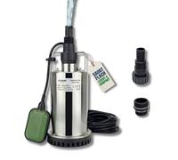 CHM GmbH Flachsaugpumpe Inox 750 W Pompe De Puits, Tauchpumpe, Pompe Piscine