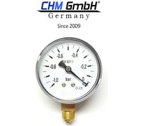 CHM GmbH Jauge de dépression 0 -1, 0 BAR Soupape tubulaire à ressort En