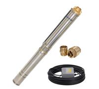 CHM GmbH Pompe de source profonde 3 pouces Ø 8,5 cm, pompe de fontaine 750 watts 5800 l/h 6 bar pompe submersible 3% résistant au sable…