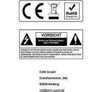CHM GmbH® Tuyau blindé 1 pouce longueur 100cm acier Tuyau flexible jusqu'à 12 bars