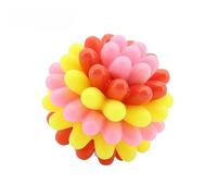 Chmentnanza Balle Indestructible pour Chien Multifonction Colorée - Jouet Interactif en TPR Souple à Mâcher avec Texture Nettoyante, Chiot et Grand Chien, Lavable au Lave-Vaisselle (7.5cm)