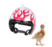 Chmentnanza Casque de Protection pour Poules - Accessoire Anti-Prédateur et Anti-Picage, pour Jardin et Liberté en Plein Air, Design Léger et Coloré (4x4x4.5 cm)