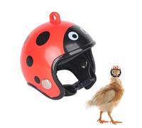 Chmentnanza Casque Sécurité pour Poules - Anti-Picage et Anti-Rapaces, Accessoire Mode pour Basse-Cour, Protection Tête Léger en PP pour Jardin (4x4x4.5 cm)