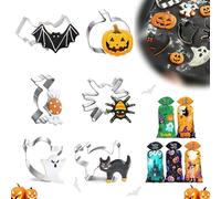 Chmentnanza Collection de 6 Moules à Biscuits Étranges - Motifs Mystérieux pour Pâtisseries aux Ambiances Sombres