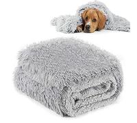 CHMMY Moelleuses Peluche Couvertures pour Chiens Chat Tapis Double Face Lavable Doux et Chauds Comfortable Housse Animaux de Compagnie Chien Canapé-lit (Gris XL:100 * 127 cm)