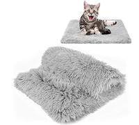 CHMMY Moelleuses Peluche Couvertures pour Chiens Chat Tapis Double Face Lavable Doux et Chauds Comfortable Housse Animaux de Compagnie Chien Canapé-lit (Gris M:54 * 78 cm)