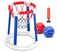 CHMYWJ Panier Basket Piscine, Jeux Piscine Enfant, Jeux de Piscine Jouets avec 2 Ballons de Basket, Panier de Basket Flottant pour Piscine, Enfants et Adultes, Intérieur et Extérieur