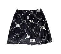 Chnnamzu Pantalon Pyjama Femme Flanelle - Bas de Pyjama Polaire Chaud et Doux Confort Cartoon Chat Anime Imprimé Kawaii Mode Décontracté Vêtements de Nuit Pantalons pour Maison Lounge