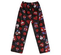 Chnnamzu Pantalon Pyjama Femme Flanelle Bas de Pyjamas Filles Polaire Chaud et Doux Confort Cartoon Chat Anime Imprimé Kawaii Mode Décontracté Maison Lounge Pantalons Pour Femmes Automne et Hiver