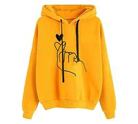 Chnnamzu Sweats à Capuche Femme Impression De Motifs Sweat-Shirt Pull avec Cordon Casual Manche Longue Hoodies Automne Et Hiver Chaud Streetwear Pull À Capuche Sport avec Poches VêTements