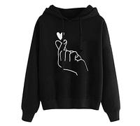 Chnnamzu Sweats à Capuche Femme Impression De Motifs Sweat-Shirt Pull avec Cordon Casual Manche Longue Hoodies Automne Et Hiver Chaud Streetwear Pull À Capuche Sport avec Poches VêTements