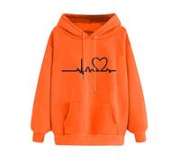 Chnnamzu Sweats à Capuche Femme Impression De Motifs Sweat-Shirt Pull avec Cordon Casual Manche Longue Hoodies Automne Et Hiver Chaud Streetwear Pull À Capuche Sport avec Poches VêTements