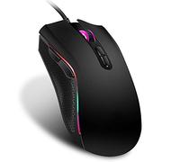 CHNNO1 Souris optique filaire USB avec lumière RVB 7200 DPI macro programmable 7 boutons