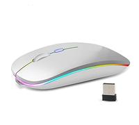 CHNNO1 Souris sans fil Bluetooth souris d'ordinateur sans fil RGB rechargeable ergonomique rétroéclairé LED notebook PC souris sans fil