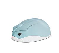 CHNNO1 Souris sans fil USB optique mignon hamster dessin animé souris d'ordinateur mini ergonomique 3D PC bureau ordinateur portable cadeau enfant bleu