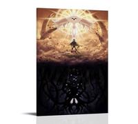 CHNPNGDE Hollow Knight The Radiance Impression sur toile - Tableaux muraux - Tableaux décoratifs pour le salon - Peinture pour chambre de garçon - Tableaux muraux modernes pour chambre de fille