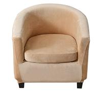 CHNSHOME Housse de Fauteuil Cabriolet Club 2 Pièces Housse de Chaise de Bar Extensibles Couvre Fauteuil Cocktail Tullsta Beige B