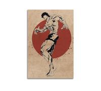 CHNT Poster Baki Hanma sur toile pour salon, chambre à coucher, décoration d'intérieur, bureau, salle de sport, 40 x 60 cm