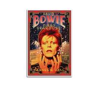 CHNT Poster David Bowie Ziggy Stardust - Impression sur toile pour salon, chambre à coucher, maison, bureau, salle de sport - 40 x 60 cm