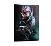 CHNT Poster Lewis Hamilton - Impression sur toile pour salon, chambre à coucher, maison, bureau, salle de sport - 30 x 45 cm