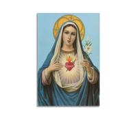 CHNT Poster mural Vierge Marie, amour enfantin - Décoration murale pour salon, chambre à coucher, maison, bureau, salle de sport - 40 x 60 cm
