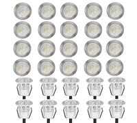 CHNXU LED Spot Encastrable Extérieur Mini Spot Encastré de Ø30mm Eclairage Encastrables Extérieur pour Terrasse Enterre IP67 Etanche DC12V Lumière pour Escalier (bleu, 30 kit)