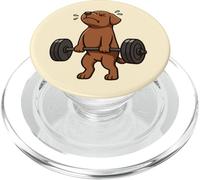 Choco Labrador Soulevé de Terre Gym Rat Chien Amoureux Levage Homme Femme PopSockets PopGrip pour MagSafe