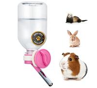 Choco Nose Bouteille d'eau brevetée Anti-Goutte pour cochons d'Inde, Hamster, Lapin, Furet, Autres Petits Animaux, bestioles et Animaux - pour Cages, Cages ou Fixation Murale 300 ML buse 10 mm Rose