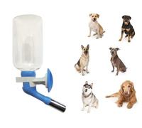 Choco Nose Bouteille d'eau brevetée Anti-Goutte Uniquement pour Chiens de Grande Taille de Plus de 22,7 kg pour Cages, Cages ou chenils. Buse de 500 ML 22 mm, Bleu (C570)